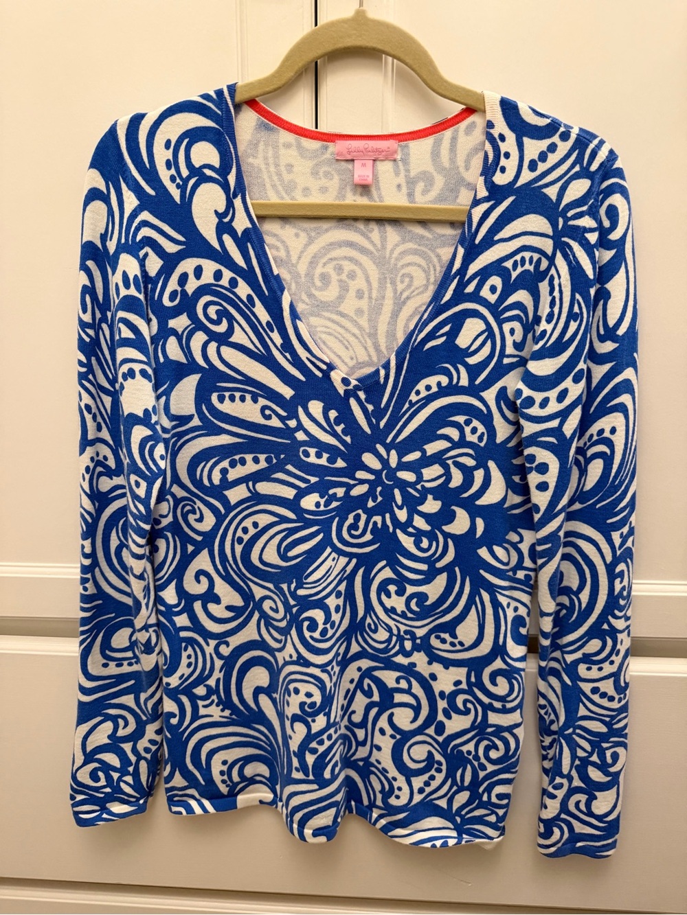 Lilly Pulitzer Blue and White Sweater